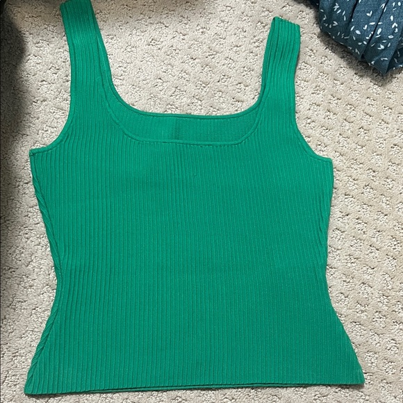 Mango Green Ribbed Tank Top - Picture 4 of 4